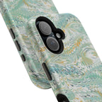 Mint Green Marbled Swirl Phone Case - Dual Layer