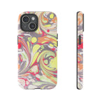 Yellow and Pink Swirl Marbled Italian Phone Case - Dual Layer - Matte or Glossy