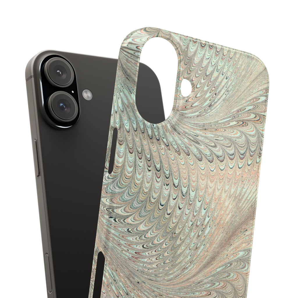 Mint + Green Italian Marbled Phone Case, Mag Safe