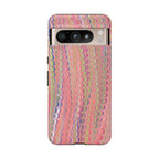 Pink Pastels Feather Marbled Vintage Design iPhone 16 + Samsung + Apple + Google - all models