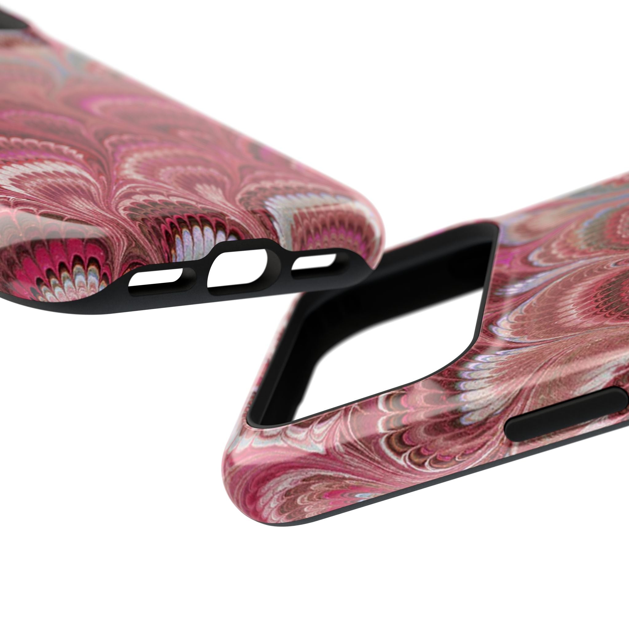 Shades of Pink Marbled Phone Case, Dual Layer Phone Cover