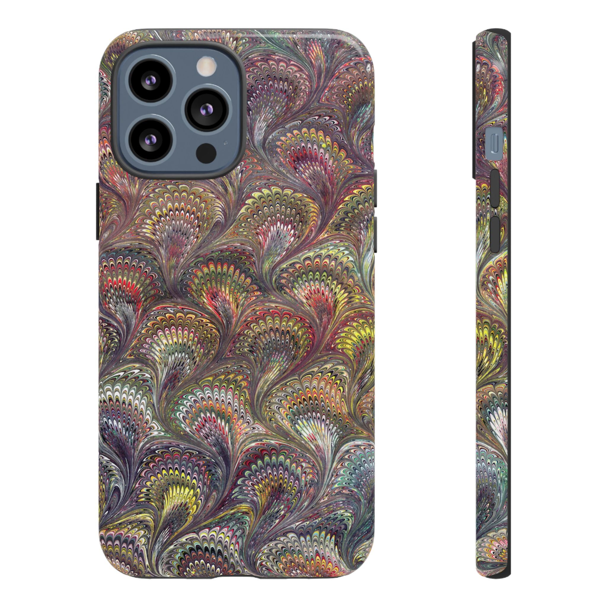 Vintage Chevron Marbled Pattern - Multi-Color Phone Case