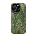 Deep Green Cheveron Marbled Phone Case - Single Layer Slim Case