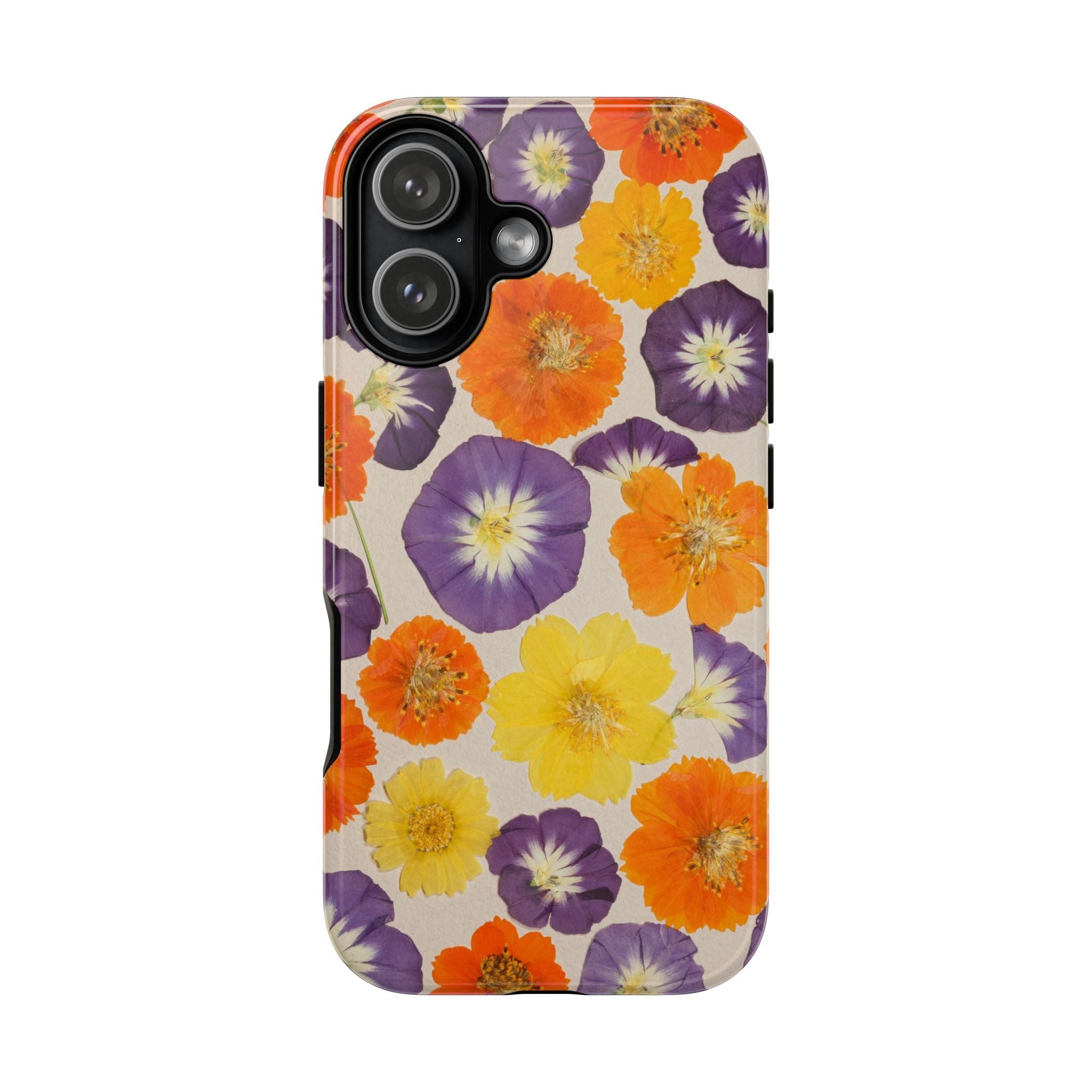 Orange, Purple, +Yellow Floral - Dual Layer Phone Cases