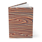 Vintage Italian Marble Hardcover Journal — Burgundy, Brown & Green Matte Notebook