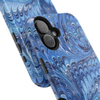 Blue Marbled Swirl Phone Case - Dual Layer Case