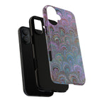 Lavender Marbled Peacock Durable Phone Case - Matte or Glossy