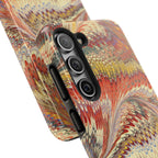 Marbled Swirl Tough Phone Case - Red Rust Orange Fall Colors, Heavy Duty Case. Alternative: Protective Phone Cover, Durable Smartphone Case,