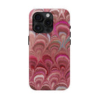 Pretty in Pink - Peacock Marble Italian Tough Phone Case — Durable Marbled Phone Case