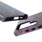 Lavender Marbled Peacock Durable Phone Case - Matte or Glossy