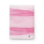 Pink Watercolor Waves Hardcover Journal -  Lined Notebook for Journaling, Planning & Gifts