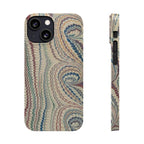 Italian Vintage Marbled Paper Design on iPhone Cases, Artistic Protection for Your Device in Elegant Beige, Blue, Burgundy