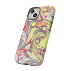 Yellow and Pink Swirl Marbled Italian Phone Case - Dual Layer - Matte or Glossy