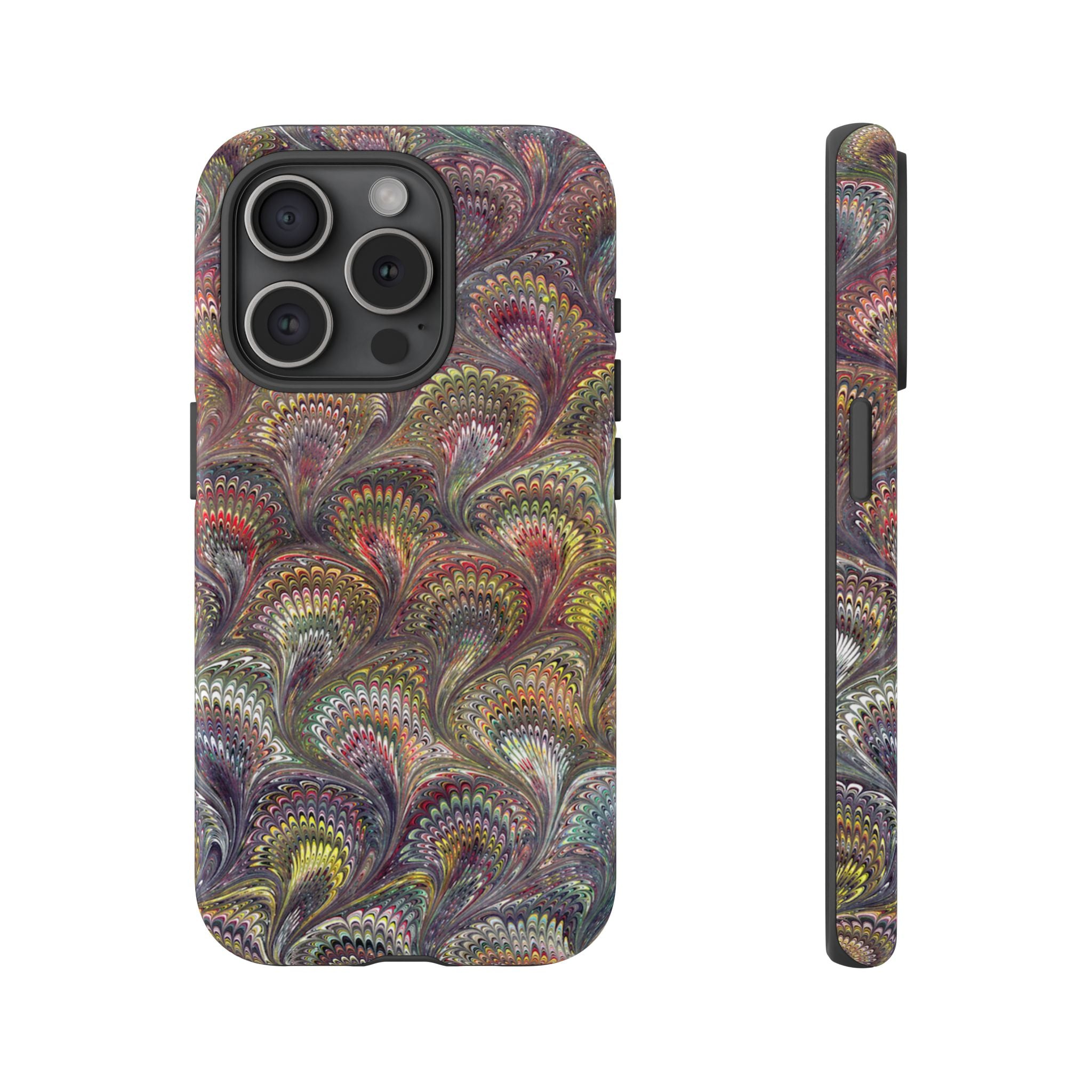 Vintage Marbled Tough Phone Case, Multi-Color Dual Case