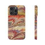 Marbled Design, Italy Feather Phone Case, Multi-Color, iPHONE16 Phone Cases and all sizes