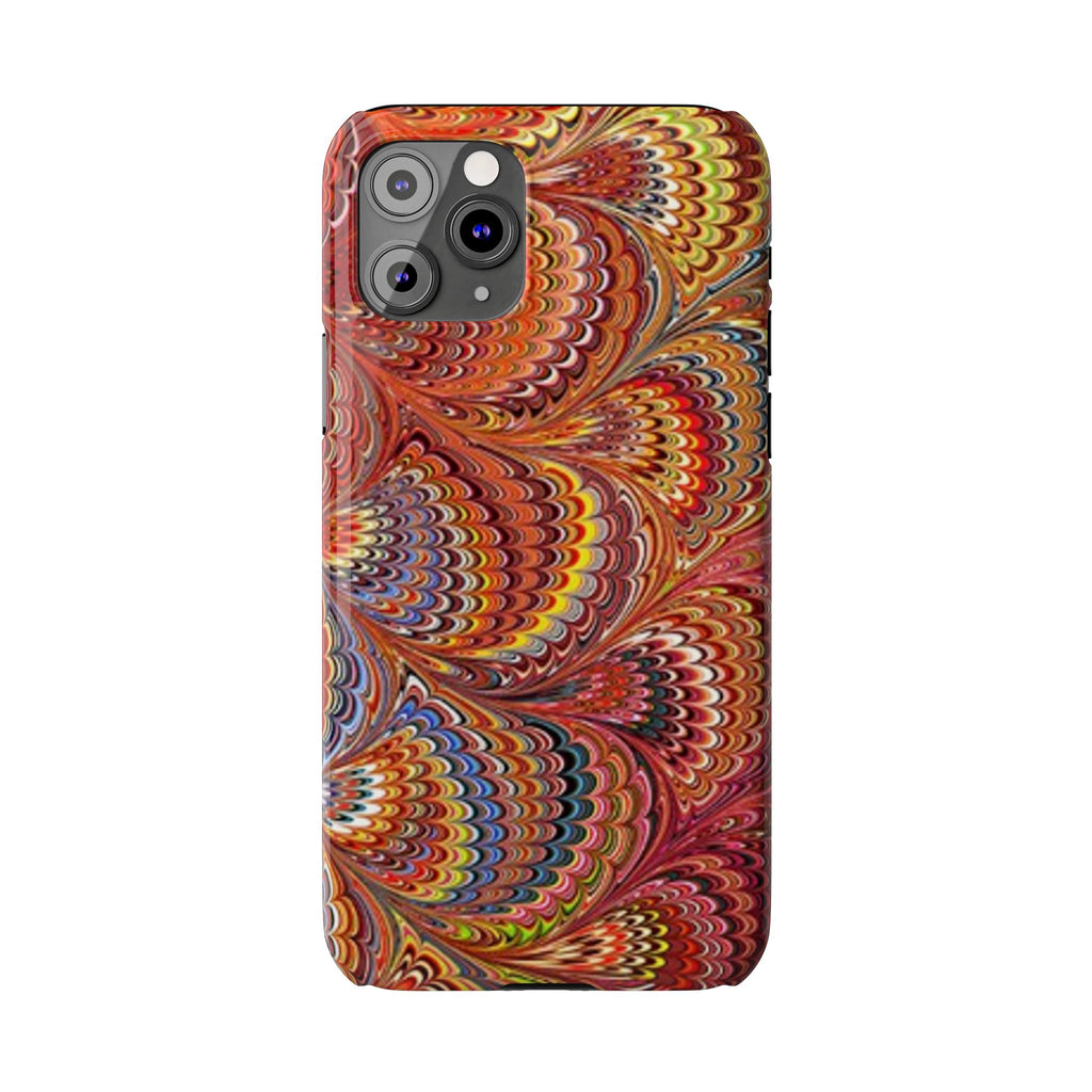 Italian Marbled Design, Red and Blue Pallet