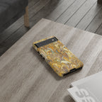 Golden Yellow Marbled Italian Phone Case - Dual Layer - Matte or Glossy