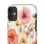 Pink Floral Pressed Flowers - Slim Case