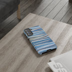 Blue Marbled Phone Cases iPhone 16 + Samsung + Apple + Google - all models, Vintage Marbled Design - Tough Cases