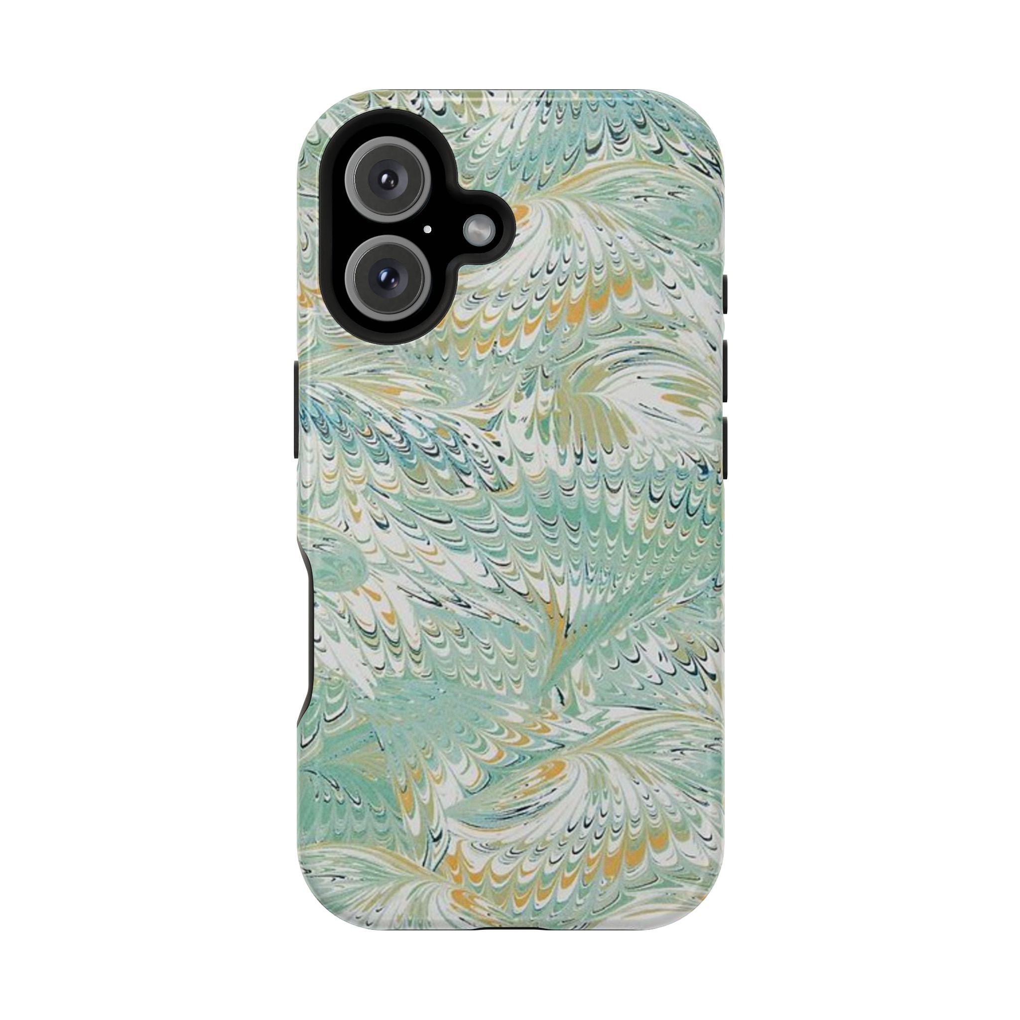 Mint Green Marbled Swirl Phone Case - Dual Layer