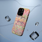 Marbled Pastel Pink and Green Impact-Resistant Phone Case for Apple + Samsung