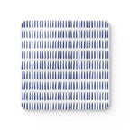 Blue Tally Pattern Cork Coaster Set - Modern Minimalist Drink Coasters (4-Pack)