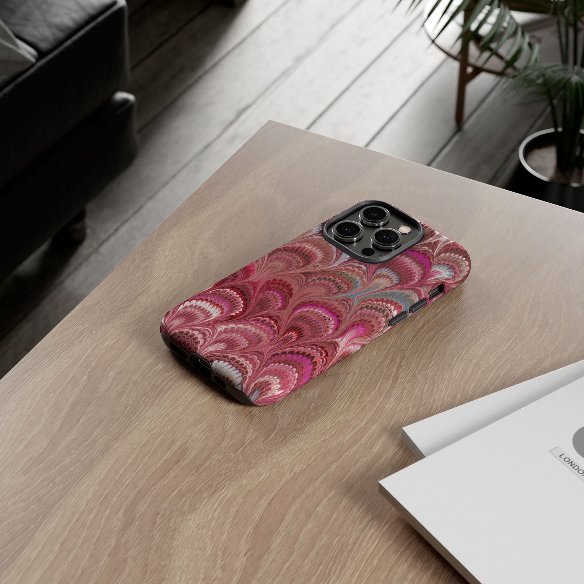 Shades of Pink Marbled Phone Case — Tough Protective Phone Cover