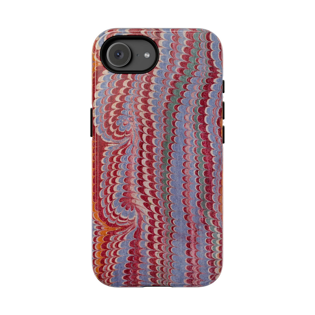 Burgundy, Orange and Lavender - Tuscan Wine - Marbled Phone Case Dual Layer