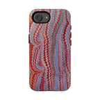 Burgundy, Orange and Lavender - Tuscan Wine - Marbled Phone Case Dual Layer