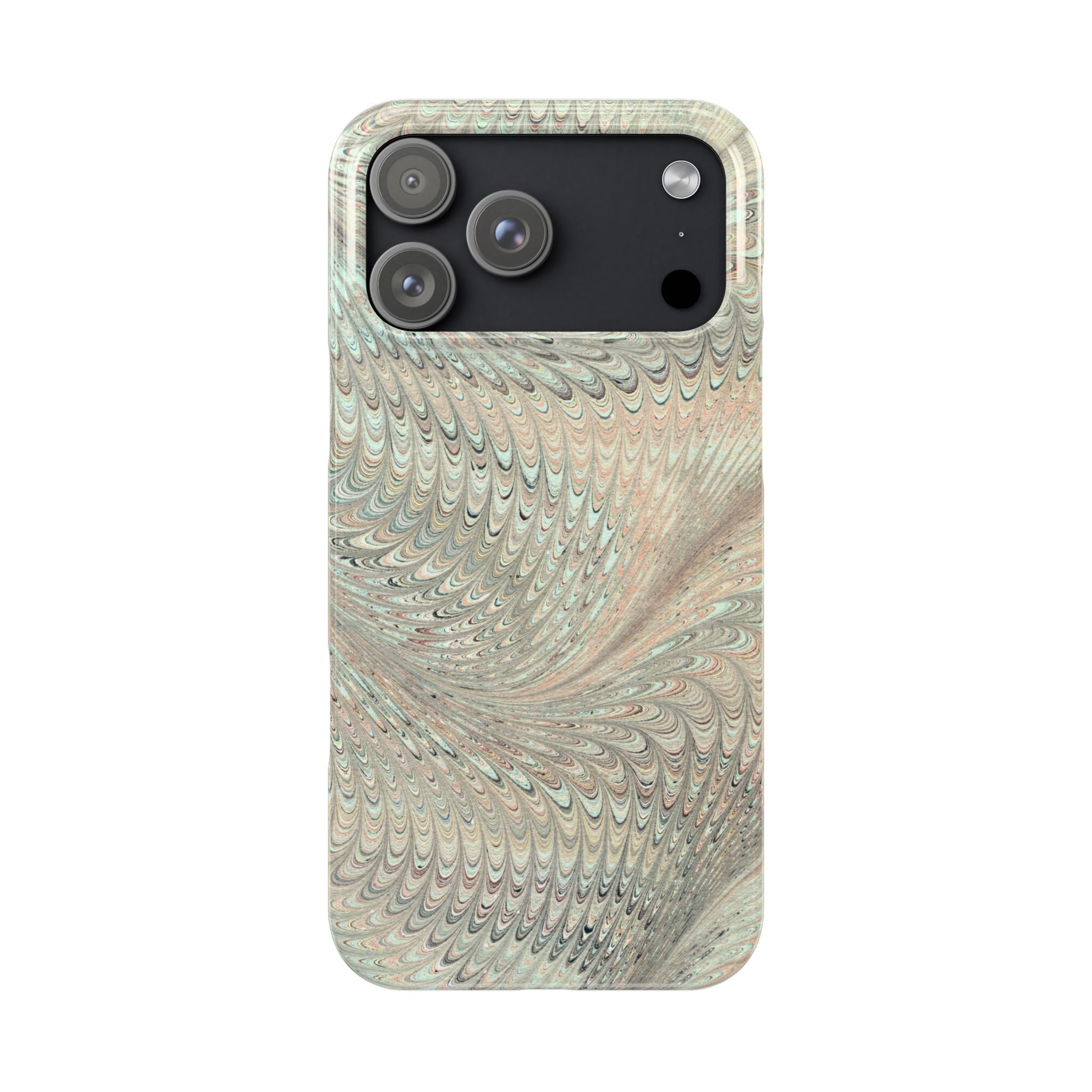 Mint + Green Italian Marbled Phone Case, Mag Safe