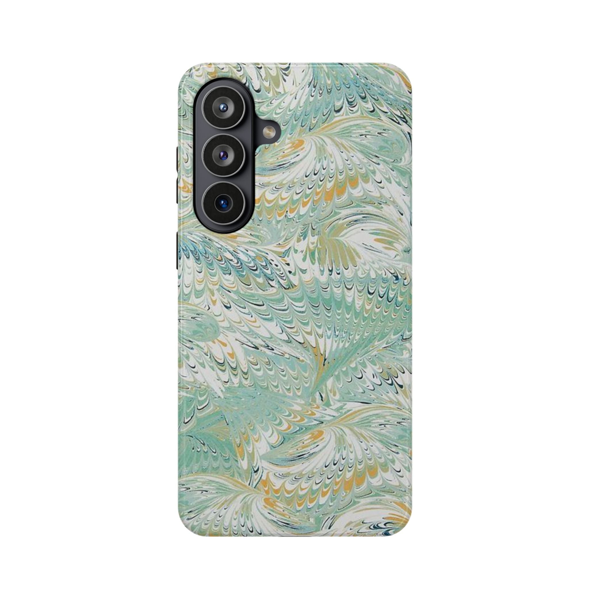 Mint Green Marbled Swirl Phone Case - Dual Layer