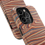 Neutrals Burgundy, Beige, Rust Hues Italian Vintage Marble Design Phone Case for Apple + Samsung