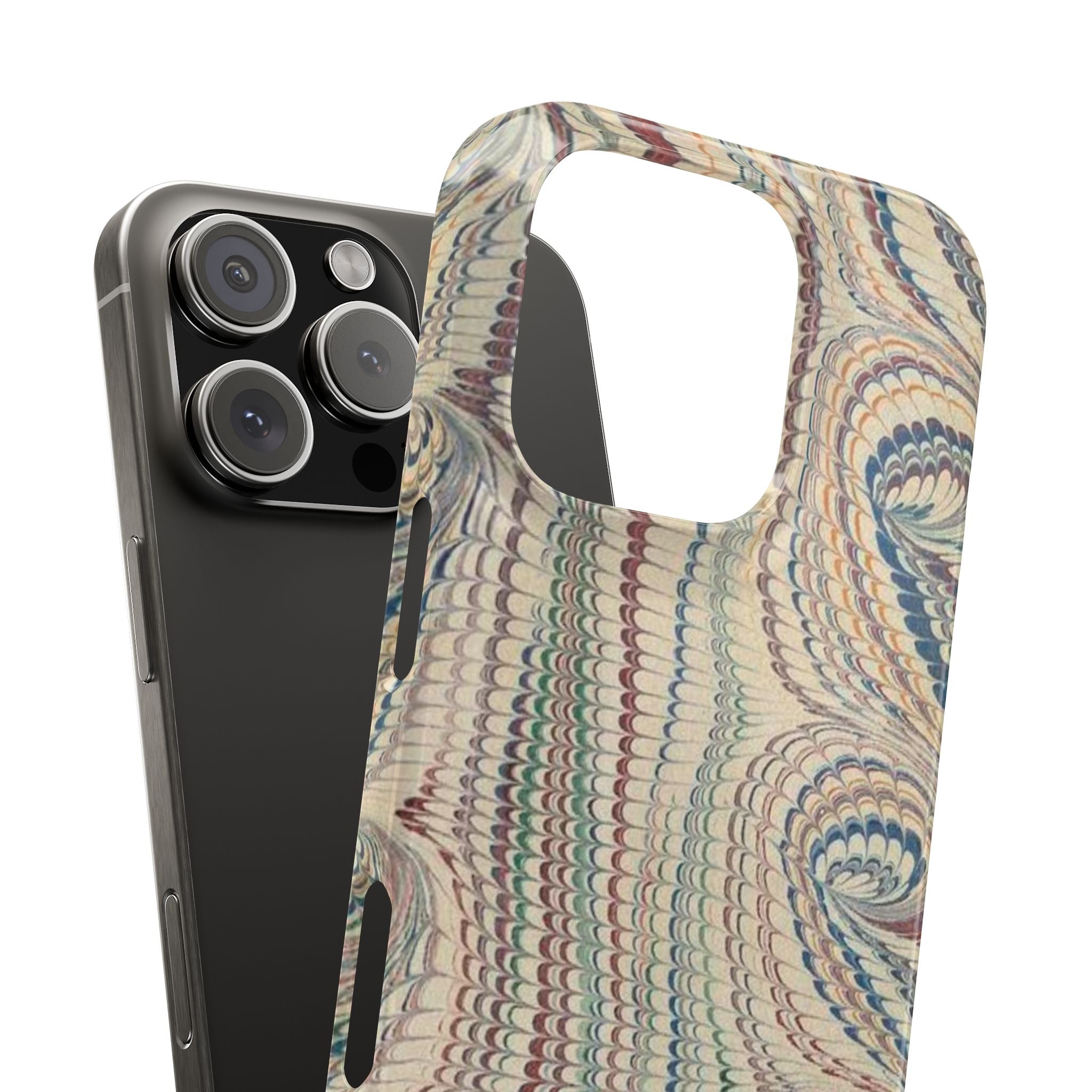 Beige Marbled Swirl Phone Case - Single Layer Slim Case