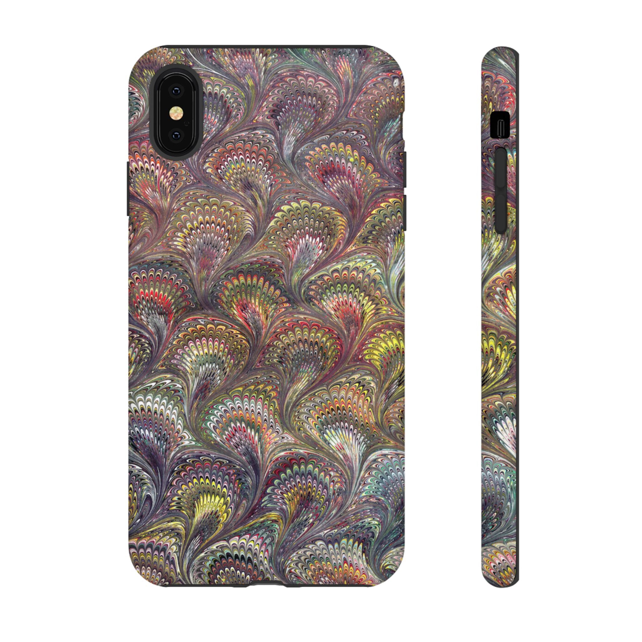 Vintage Marbled Tough Phone Case — Multi-Color iPhone & Android Protection
