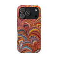 Reds and Blues Italian Peacock Feather Design Dual Layer Phone Case