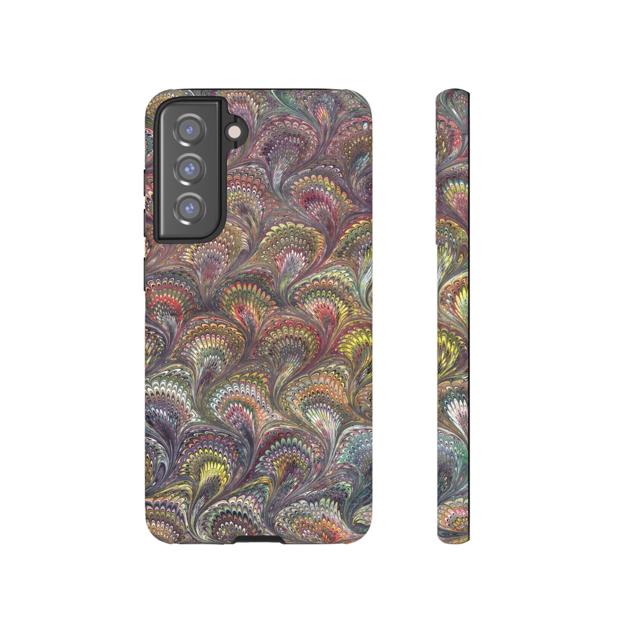 Vintage Marbled Tough Phone Case — Multi-Color iPhone & Android Protection
