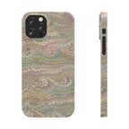 Beige Swirl Marbled Feather Phone Case