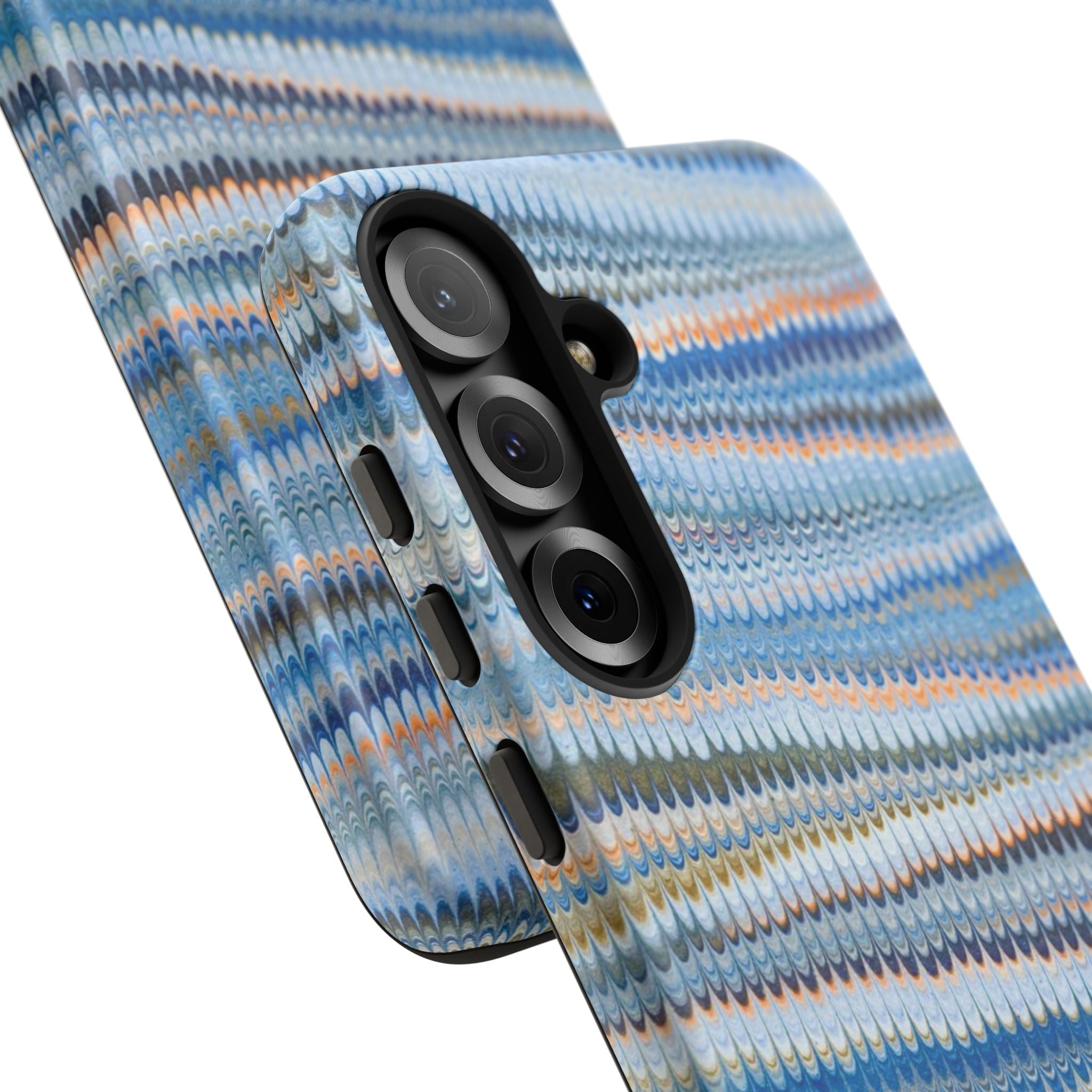 Blue Marbled Phone Cases iPhone + Samsung - all models, Vintage Marbled Design - Tough Cases