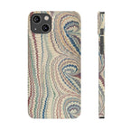Italian Vintage Marbled Paper Design on iPhone Cases, Artistic Protection for Your Device in Elegant Beige, Blue, Burgundy