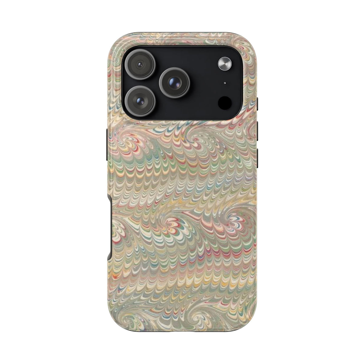 Pastel Green Florence Marbled Tough Phone Case - Dual Layer -  iPhone 18 + all models