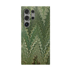 Deep Green Cheveron Marbled Phone Case - Single Layer Slim Case