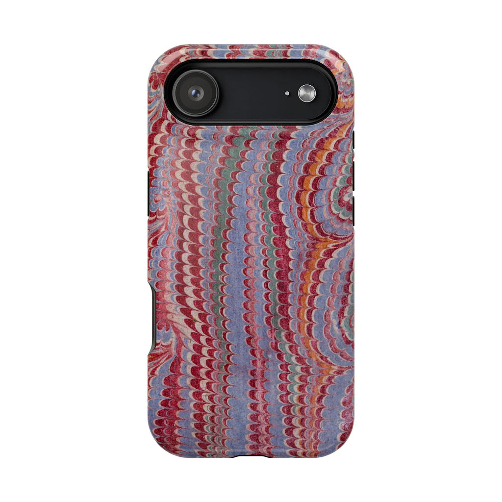 Burgundy and Lavender Hues Italian Vintage Marble Design Phone Case for Apple + Samsung
