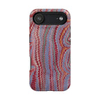 Burgundy and Lavender Hues Italian Vintage Marble Design Phone Case for Apple + Samsung