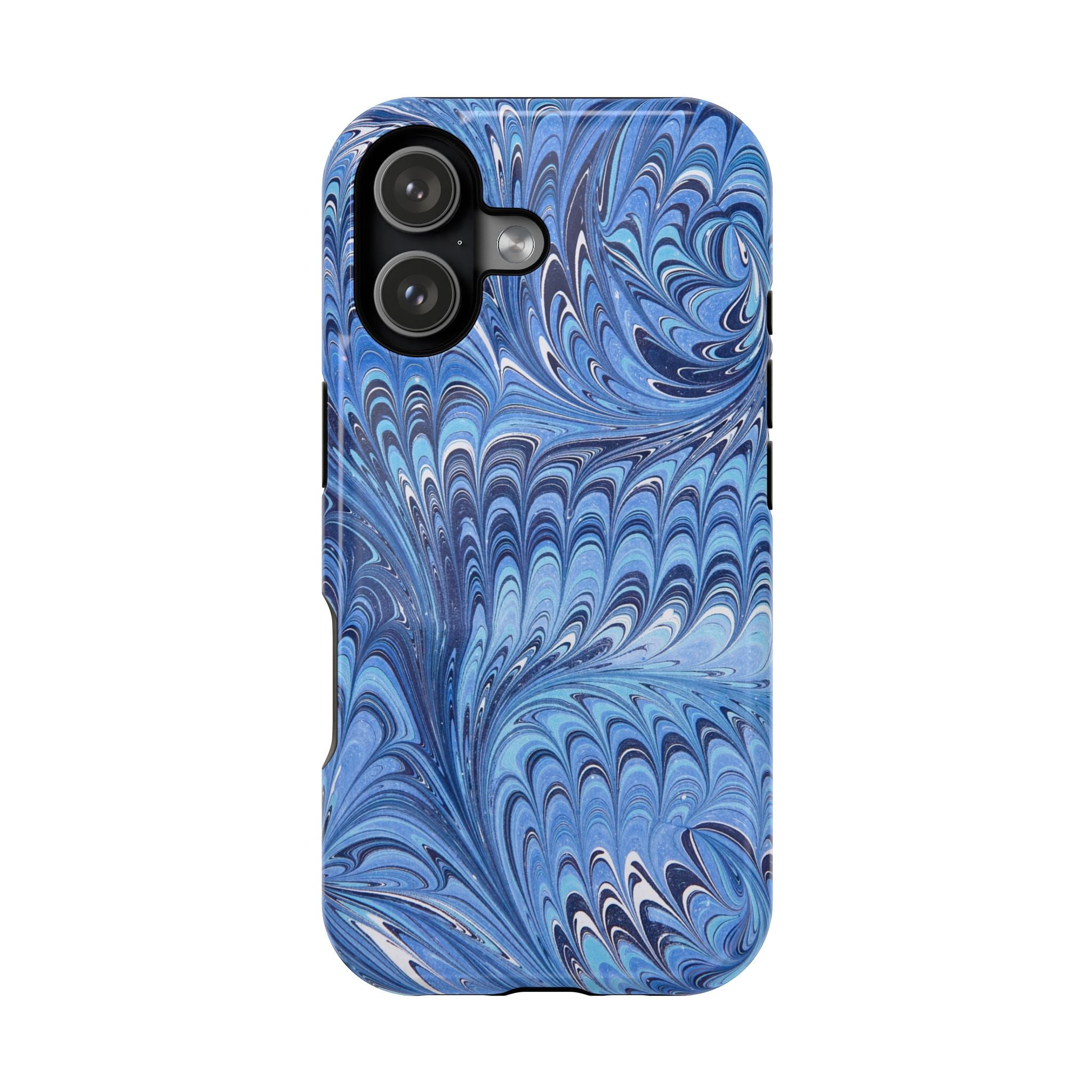 Blue Marbled Swirl Phone Case - Dual Layer Case