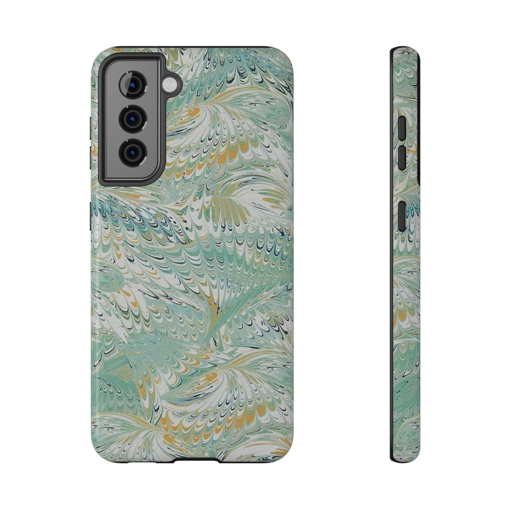 Mint Green Marbled Swirl Phone Case - Dual Layer