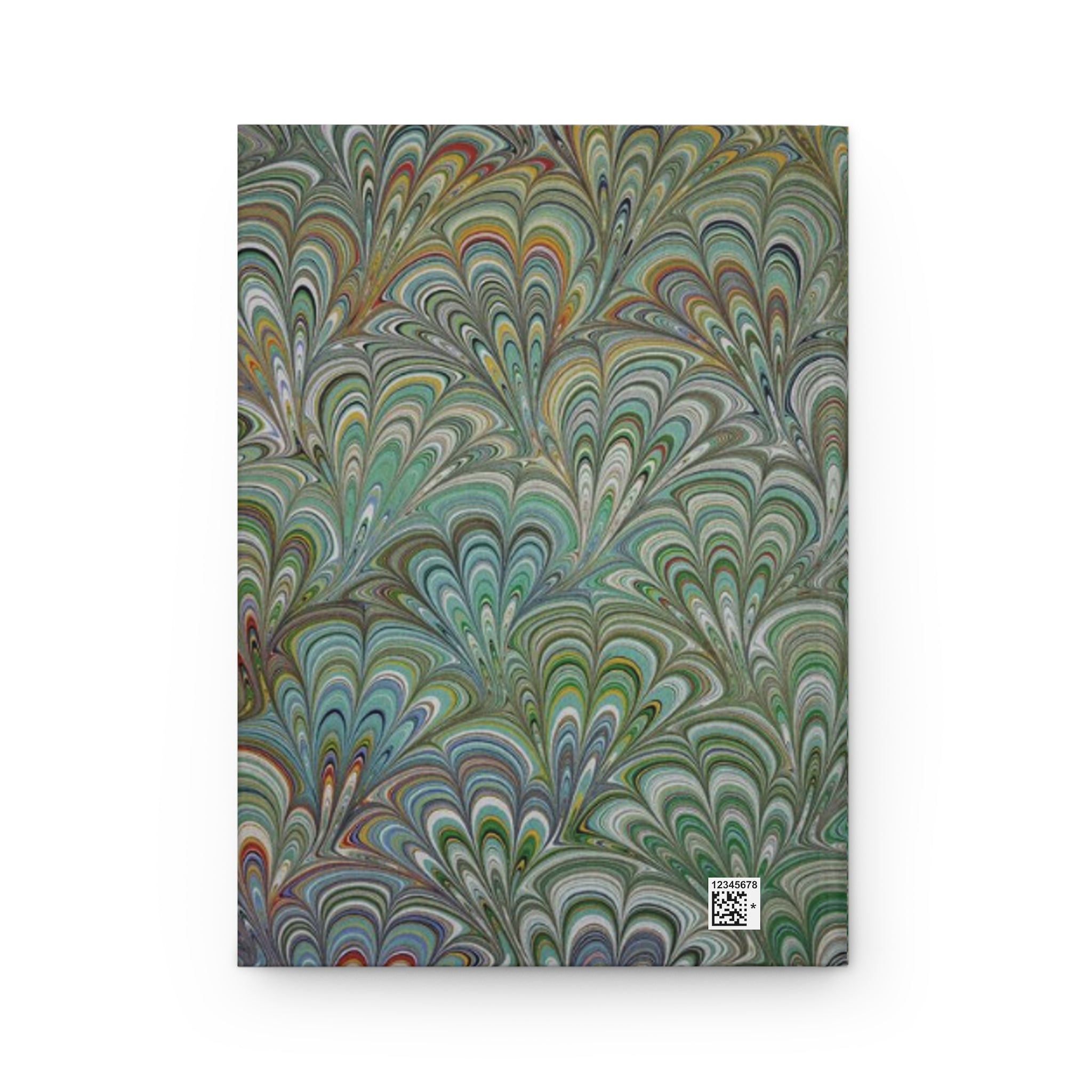 Deep Green  Vintage Italian Marble Hardcover Journal Matte, Hand-Painted Design, Artistic Notebook, Writing Diary, Lined - Unique Gift