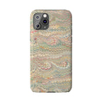 Beige Swirl Marbled Feather Phone Case