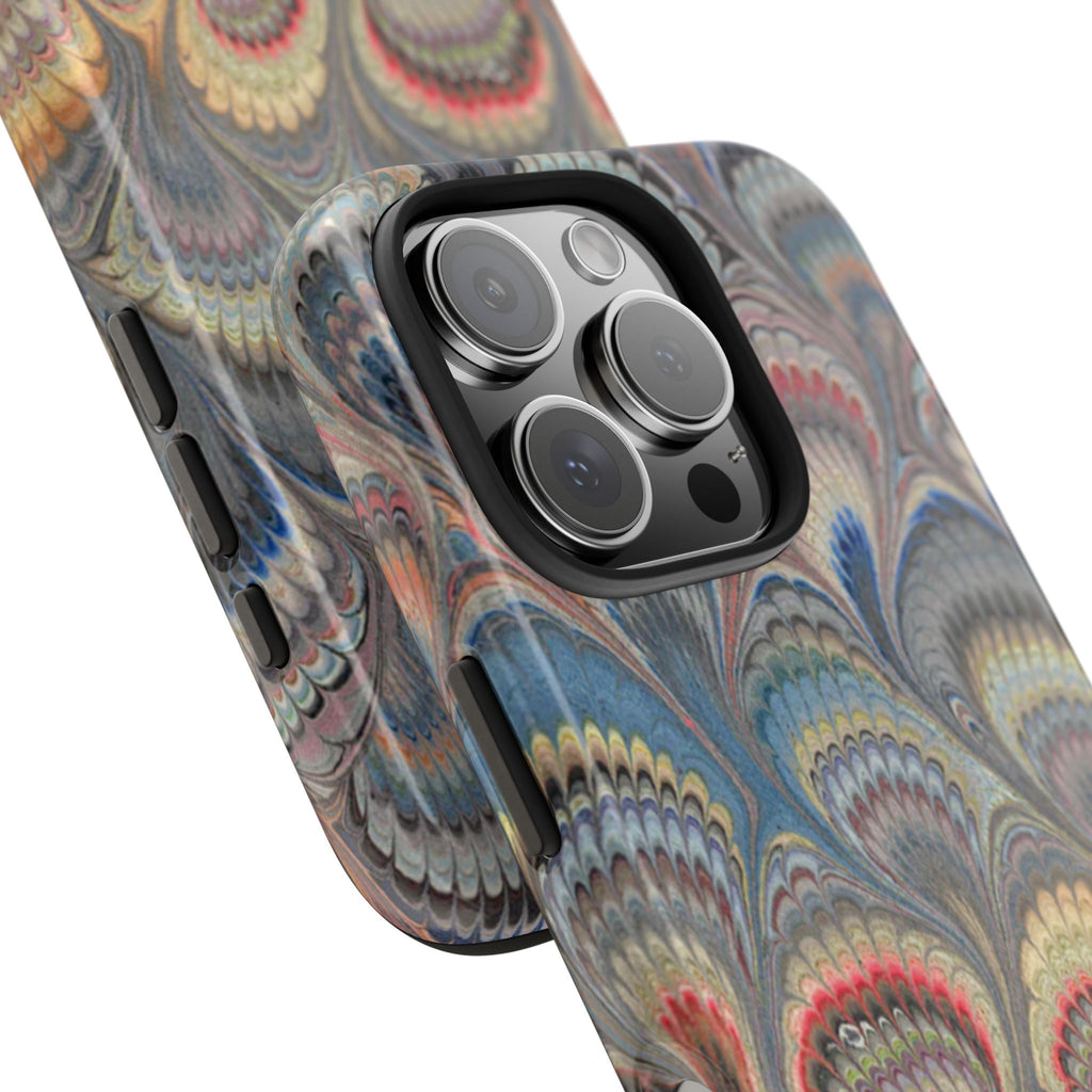 Multi-Color Feather Marble - Dual Layer Case