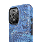 Blue Marbled Swirl Phone Case - Dual Layer Case