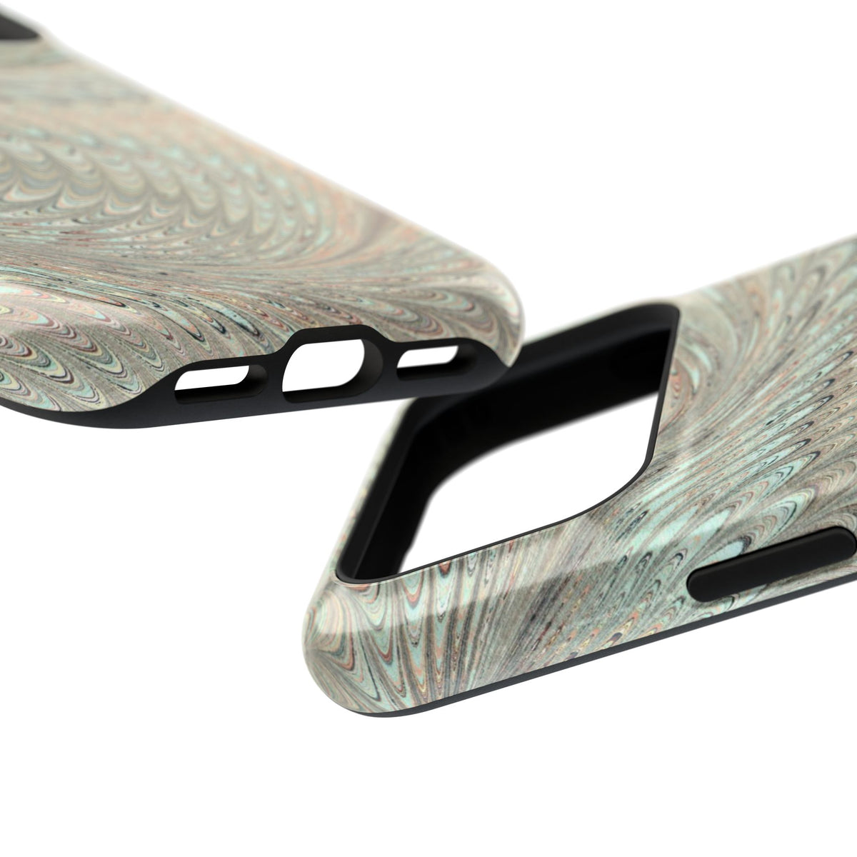Mag Safe Italian Marble - Green Mint Dual Layer Phone Case
